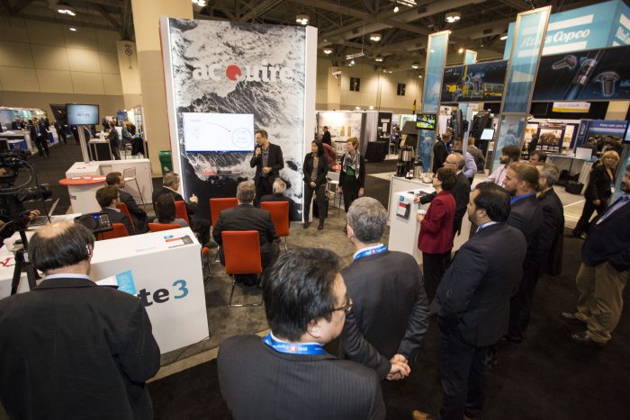photo of acQuire's booth at PDAC